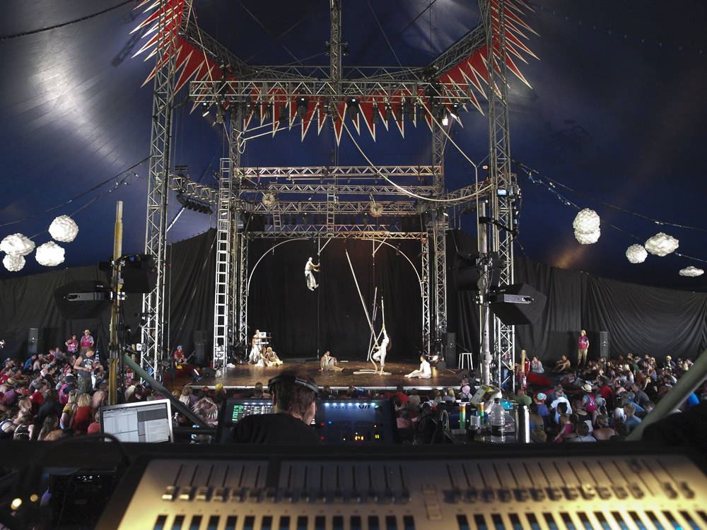 Avolites Sapphire at Glastonbury Festival Circus Big Top run by James Judge Loudon